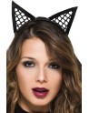 Oreilles de chatte pointues filet - ML70854BLK