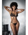 Deux-en-Un, Body et nuisette dentelle noire - MAL7499BLK