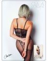 Bodystocking résille imprimé motifs floraux - Le Numéro 13 - Collection Bodystocking - CM99013