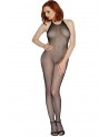 Bodystocking résille noir dos nu entre-jambes ouvert - DG0017BLK