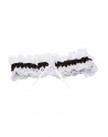 Jarretière dentelle blanche ruban noir - SOH19BLK