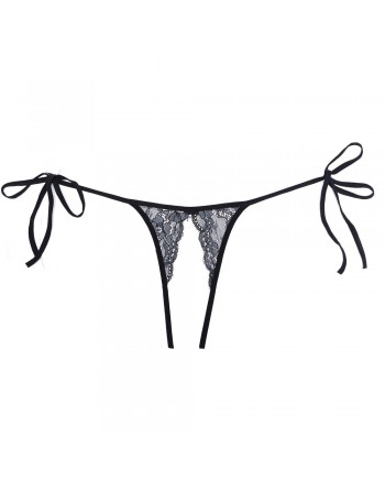 String dentelle noire ouvert - A1100