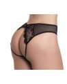 Culotte noire ouverte - MAL115BLK