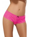 Shorty ouvert rose court en dentelle - DG7177HPK