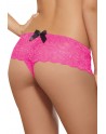 Shorty ouvert rose court en dentelle - DG7177HPK