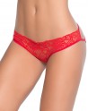 Culotte ouverte rouge ornements façon cage - MAL97RED