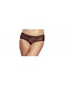 Panty taille basse, ouvert, fronces au dos - DG1300XBLK