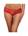 Panty taille basse, ouvert, fronces au dos - DG1300XRED