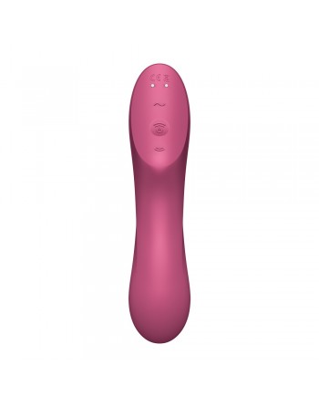 2 en 1 Stimulateur de clitoris et vibromasseur Curvy Trinity 3 rouge Satisfyer - CC597772