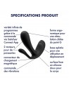 3 en 1 Vibromasseurs et stimulateur clitoridien noir connecté Top Secret  Satisfyer - CC597754