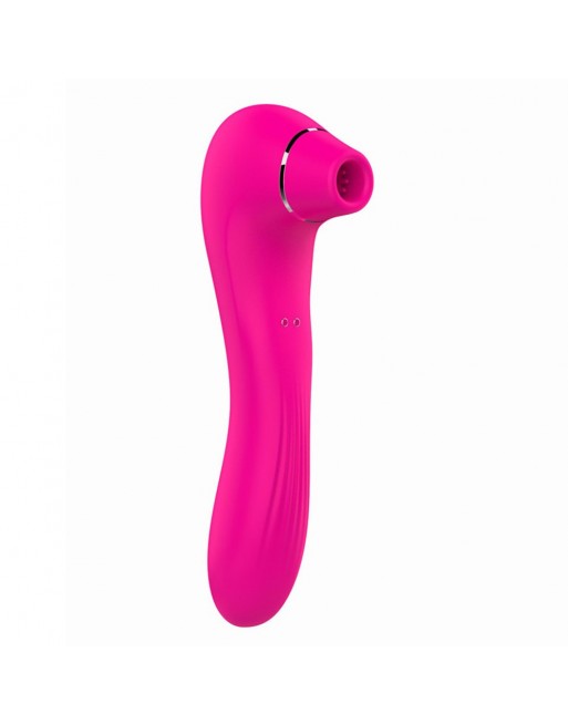 Vibromasseur 10 modes  et stimulateur par vibrations à picots sur membrane rose 10 programmes USB - BOZ-047PNK