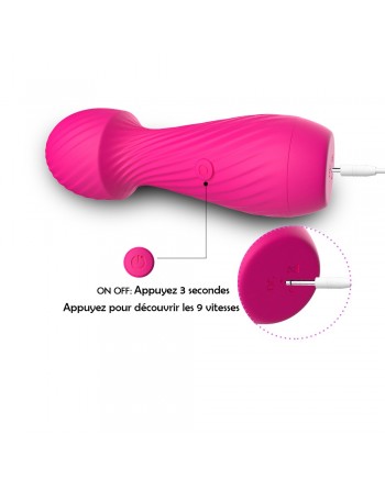 Vibromasseur Wand Massage Rose puissant – USK-W03PNK