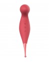 Oiseau du Paradis - Vibromasseur 2 en 1 avec vibration clitoridienne par membrane et embout stimulateur rouge - CR-820RED