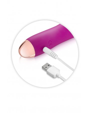 Vibromasseur rose lisse 7 vitesses USB - CC5740160050