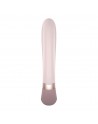 Vibromasseur point G avec stimulateur clitoris connecté chauffant USB mauve Heat Wave Satisfyer - CC597777