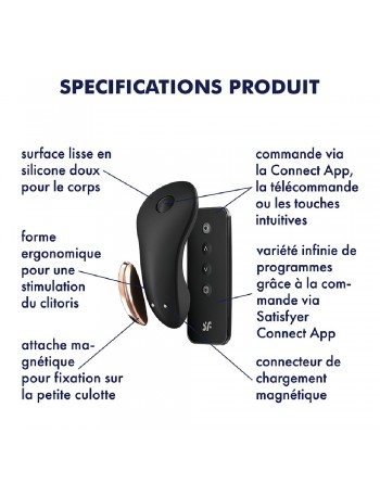 Stimulateur clitoridien connecté USB avec télécommande Little Secret Satisfyer - CC597253