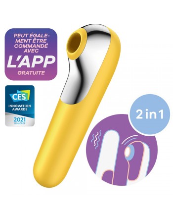 Vibromasseur et stimulateur clitoridien jaune Dual Love Satisfyer - CC5972570104