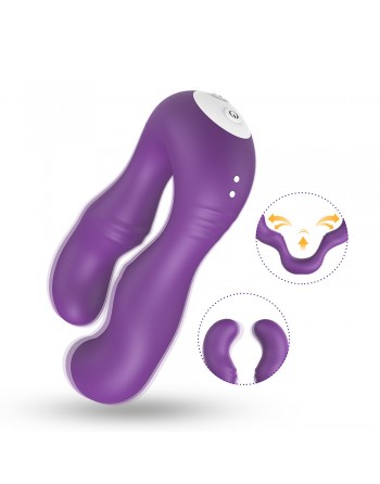 Vibromasseur Violet en forme de U double tête stimulateur point G - USK-V07PUR