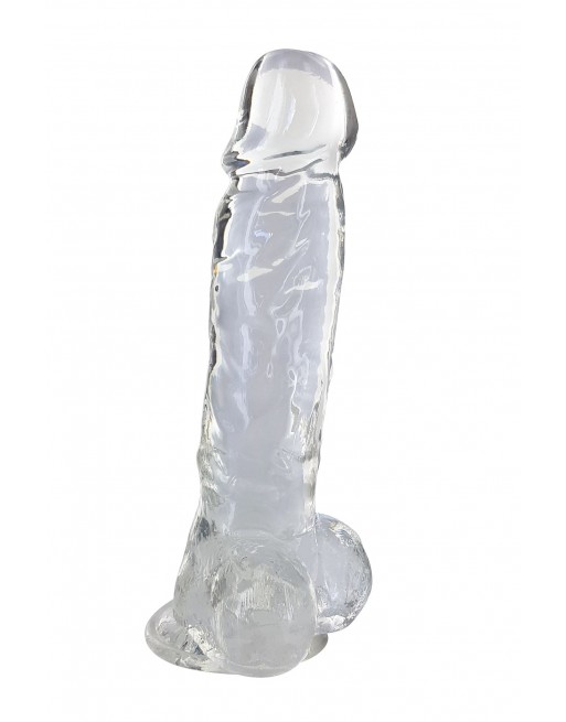 Gode jelly transparent ventouse taille XL 22cm - CC570125