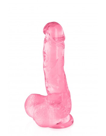 Gode jelly rose ventouse taille M 17.5cm - CC570130