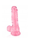 Gode jelly rose ventouse taille M 17.5cm - CC570130