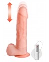 Vibromasseur gode réaliste ventouse et testicules 21 cm va-et-vient avec télécommande - CC514108