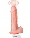 Vibromasseur gode réaliste ventouse et testicules 21 cm va-et-vient avec télécommande - CC514108