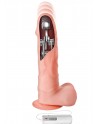 Vibromasseur gode réaliste ventouse et testicules 21 cm va-et-vient avec télécommande - CC514108