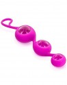 Triple boules de Geisha rose verre et silicone - CC571002