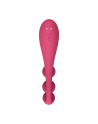 Vibromasseur triple stimulation flexible, anal, vaginale, clitoridienne Tri Ball rouge USB Satisfyer - CC597817