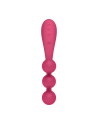 Vibromasseur triple stimulation flexible, anal, vaginale, clitoridienne Tri Ball rouge USB Satisfyer - CC597817