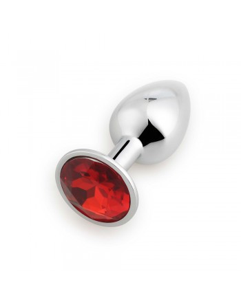 Plug bijou en aluminium bijou rouge Medium - RY-002RED