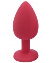 Plug rouge bijou cristal Large - DB-RY069CRED