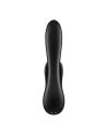 Vibromasseur rabbit noir double stimulation clitoris Double Flex Satisfyer - CC597809