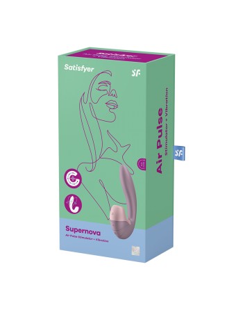 2 en 1 Vibromasseur point G avec stimulateur clitoris USB rose Supernova Satisfyer - CC597780