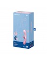 Vibromasseur rabbit rose chauffant USB connecté Hot Lover Satisfyer - CC597747