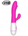 Vibromasseur rabbit USB rose avec gland 30 programmes - CR-VA001PNKR