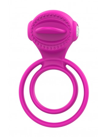 Anneau vibrant à 2 anneaux 1 mode de vibration très extensible rose - COR-043FUS