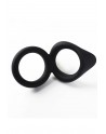 Double cockring noir en silicone - WS-NV508B