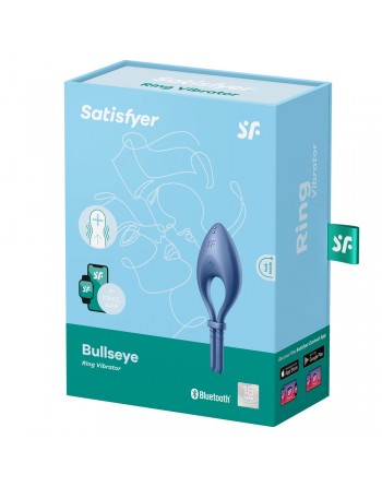 Cockring vibrant connecté USB bleu Bullseye Satisfyer - CC597798