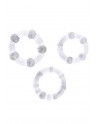 Pack 3 cockring transparents avec billes - CR-COR005CLE