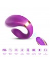 Vibromasseur forme U Violet pour couple avec double moteurs - USK-GZ02PUR