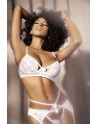 Ensemble blanc trois pièces lingerie sexy - MAL8743WHT