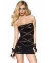 Robe tube noire sexy ajourée - ML56086BLK