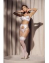 Ensemble lingerie trois pièces sexy blanc - MAL8742WHT