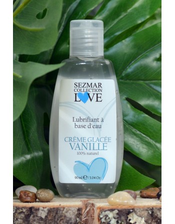 Lubrifiant à base d'eau 100% naturel Crème glacée vanille 90 ml - SEZ080