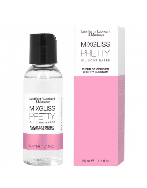 2 en 1 Lubrifiant et huile de massage silicone Mixgliss Pretty Fleur de cerisier 50 ML - MG2511