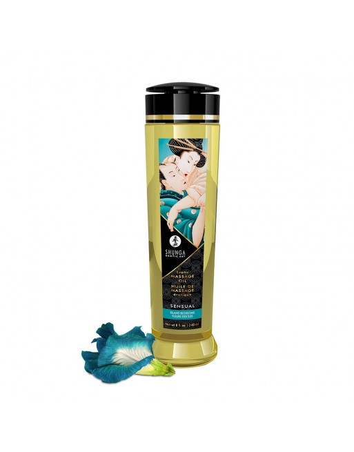 Huile de massage Sensual fleurs des îles aphrodisiaque 240ml - CC1224