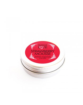 Mini Bougie de massage mousse de fraise 30ml - SEZ072