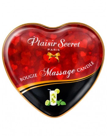 Mini bougie de massage mojito boîte coeur 35ml - CC826066